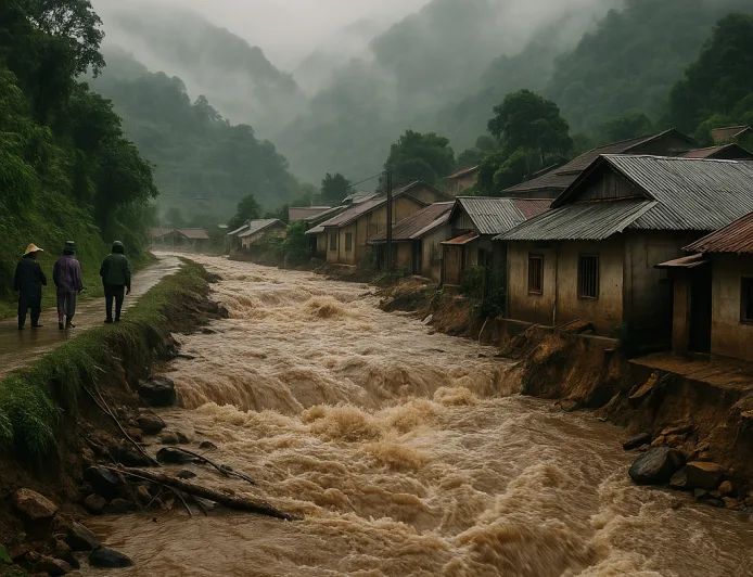 Delapan Provinsi di Vietnam Utara Berisiko Banjir Bandang dan Tanah Longsor