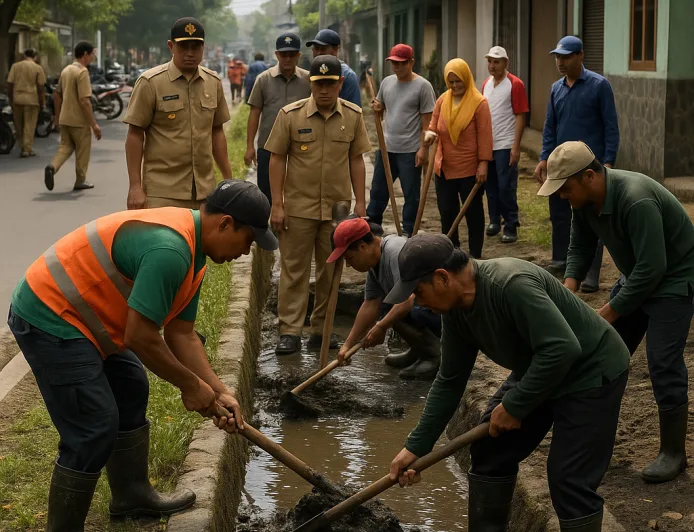 Pemkab Kudus Kampanyekan Bersih Drainase untuk Cegah Genangan Banjir Musim Hujan