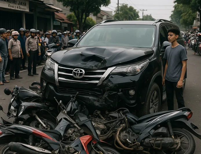 Kecelakaan Beruntun di Tasikmalaya: Fortuner Dikendarai Pemuda 17 Tahun Sebabkan Tabrakan 6 Kendaraan