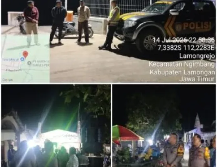 Patroli Blue Light Polsek Ngimbang Perkuat Siskamtibmas di Daerah Rawan Kriminal