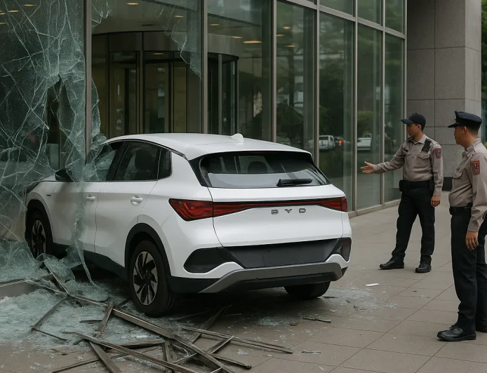 Kecelakaan BYD Tabrak Kaca Gedung SCBD: Pelajaran Penting Hindari Salah Injak Pedal