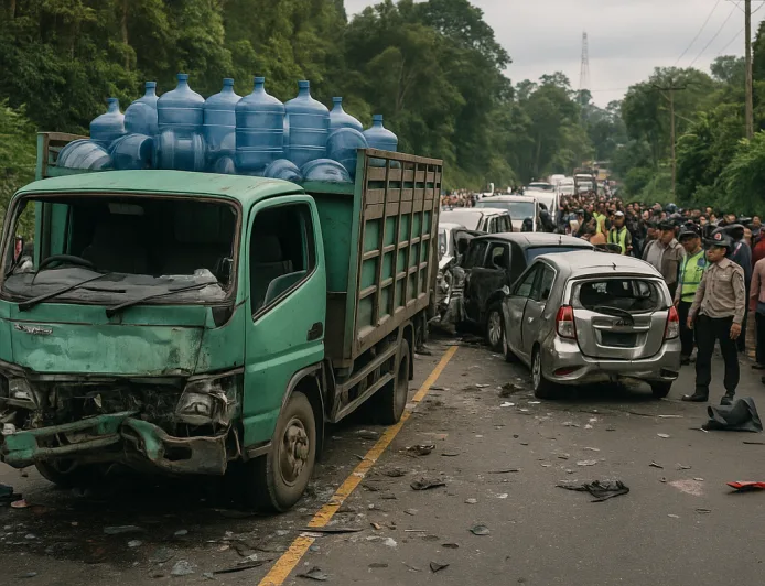 Kecelakaan Beruntun di Sibolangit: 2 Tewas, 7 Luka Akibat Truk Rem Blong