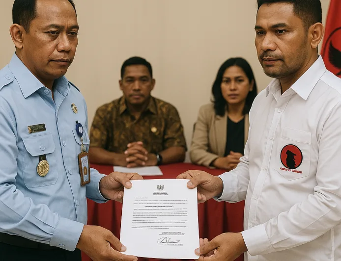 Kemenkum Maluku Serahkan SKT ke DPW Partai Gerakan Rakyat, Wujudkan Kepastian Hukum