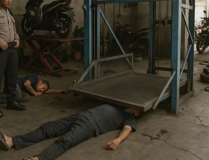 Kronologi Kecelakaan Kerja di Bengkel Motor Solo: Satu Pekerja Tewas
