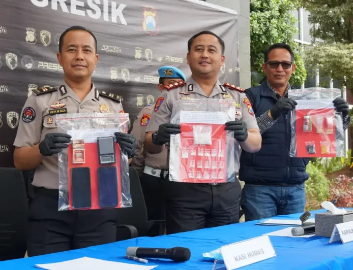 Satresnarkoba Polres Gresik Bongkar Jaringan Sabu Lintas Wilayah di Wringinanom
