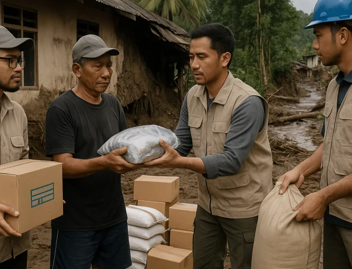 YBM PLN Salurkan Bantuan Darurat untuk Korban Banjir Longsor di Tamako Sangihe