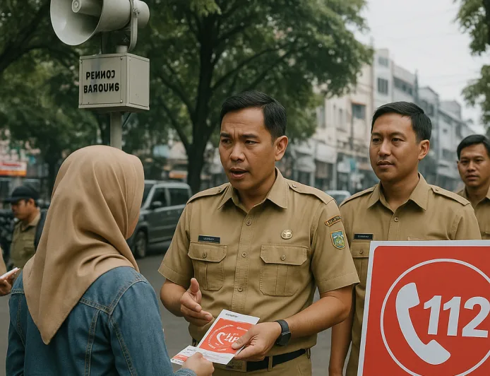 Pemkot Bandung Gencarkan Sosialisasi Layanan Darurat 112 di Titik Rawan Kriminal