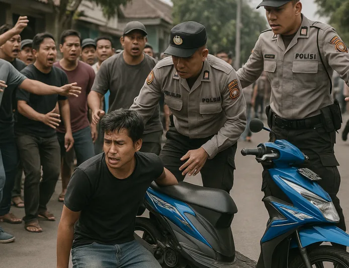 Curi Honda Beat di Perum Grand Purwodadi Pasuruan, Warga Kejayan Dimassa, Polisi Kejar Pelaku Kabur