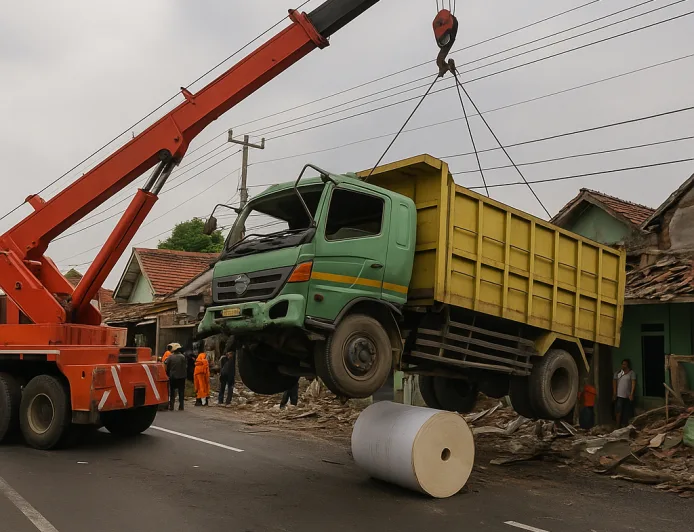 Evakuasi Truk Kecelakaan Beruntun di Pasuruan Tewaskan 4 Orang