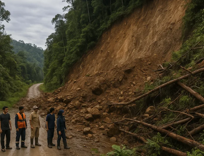 Longsor di Morowali Utara Isolasi 2.104 Warga, Akses Jalan Terputus