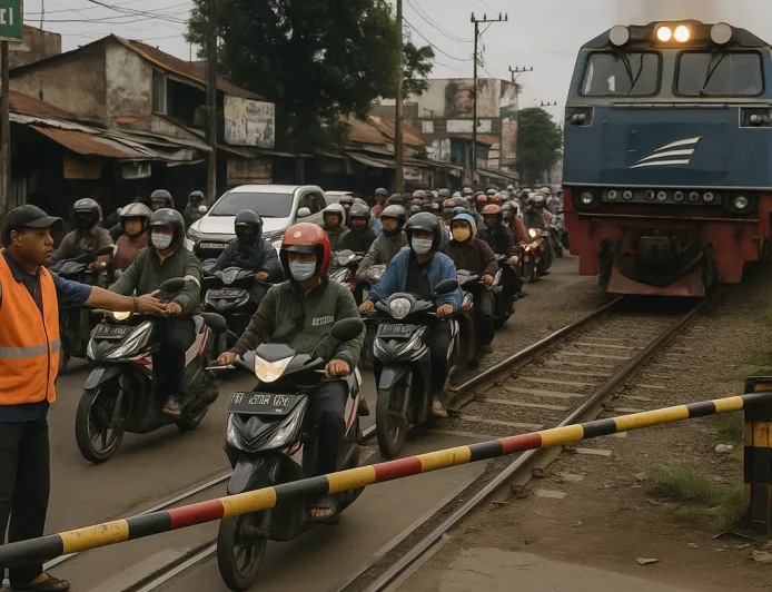 Pelintasan Bulak Kapal Kembali Ramai, Pengendara Nekat Terobos Meski Kecelakaan Maut KA Gajayana