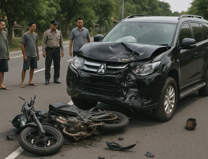 Kecelakaan Maut di Playen: Warga Rongkop Tewas Tabrakan dengan Mobil Pajero