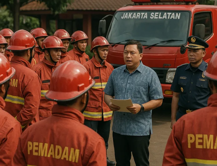 1.016 Petugas Damkar Jakarta Selatan Dapat Perlindungan Kecelakaan Gratis