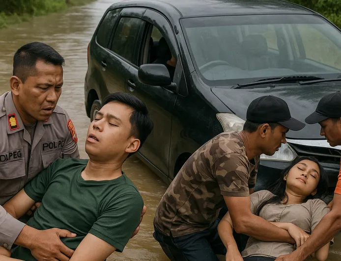 Dua Penumpang Avanza Pingsan Diduga Keracunan AC Saat Terjebak Banjir di Bonai Darussalam