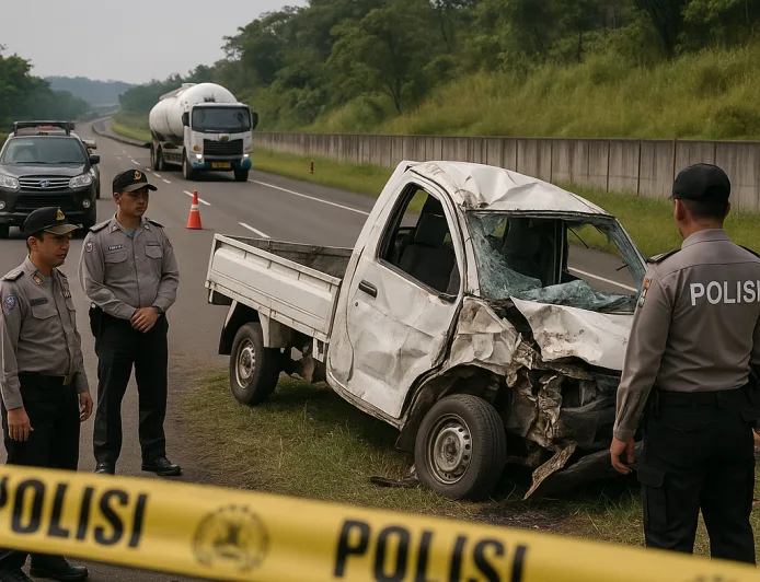 Kecelakaan Pikap di Tol Cipularang Purwakarta: Dua Orang Tewas Akibat Mengantuk