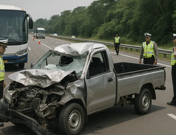 Kecelakaan Pikap di Tol Cipularang Purwakarta Tewaskan 2 Orang, Polisi Sebut Pengemudi Diduga Mengantuk