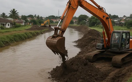 Normalisasi Sungai Pangkalpinang Dipercepat untuk Cegah Banjir Musim Hujan