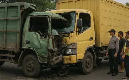 Tabrakan 2 Truk di Pantura Situbondo, Balita 5 Tahun Tewas Terjepit Dasbor