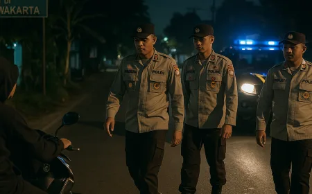 Patroli KRYD Polsek Pasawahan Intensif untuk Antisipasi Kejahatan C3 di Purwakarta