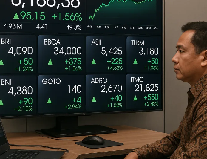 Asing Borong 10 Saham Ini Saat IHSG Menguat 1,56% ke 6.186,36