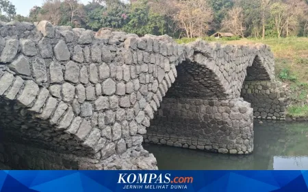 Jembatan Kuno Bergaya Romawi Muncul dari Dasar Waduk Gajah Mungkur