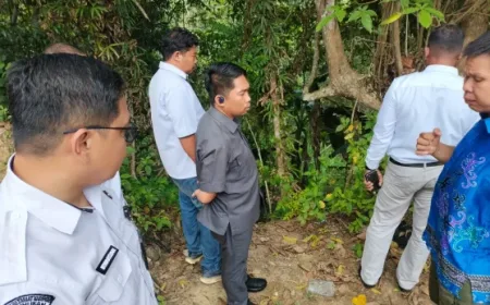 DPRD Nunukan Tinjau Kantor KPU Terancam Longsor