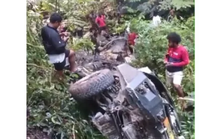 Kecelakaan Mobil Dinas TNI Masuk Jurang di Yalimo, 4 Prajurit Gugur