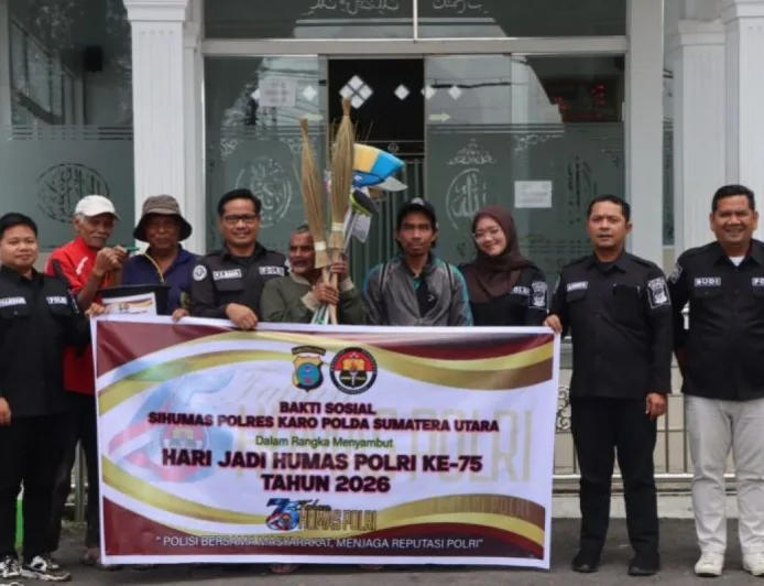 Sambut HUT ke-75 Humas Polri, Polres Karo gelar nakti sosial di Masjid Berastagi